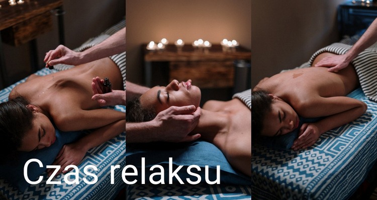 Studio masażu Makieta strony internetowej