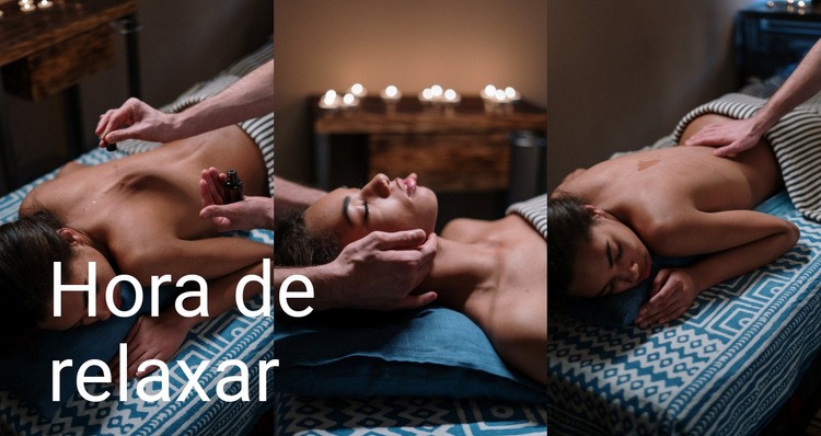 Estúdio de massagem Maquete do site
