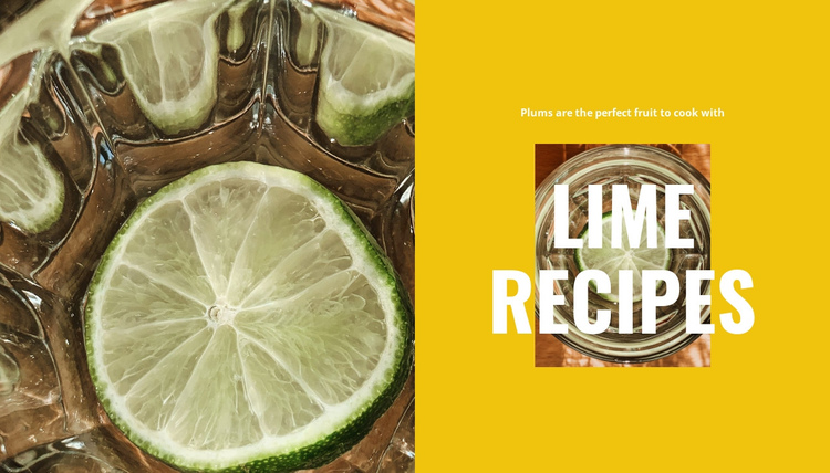 Citrus fruit recipes  One Page Template