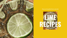 Citrus Fruit Recipes - Functionality Website Mockup