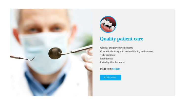 Experiences of dental care Template