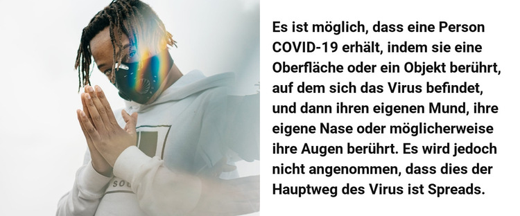 Alles über COVID-19 Website-Vorlage