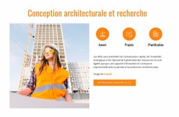 Architecture Des Bâtiments Municipaux - Modèle D'Une Page Réactif