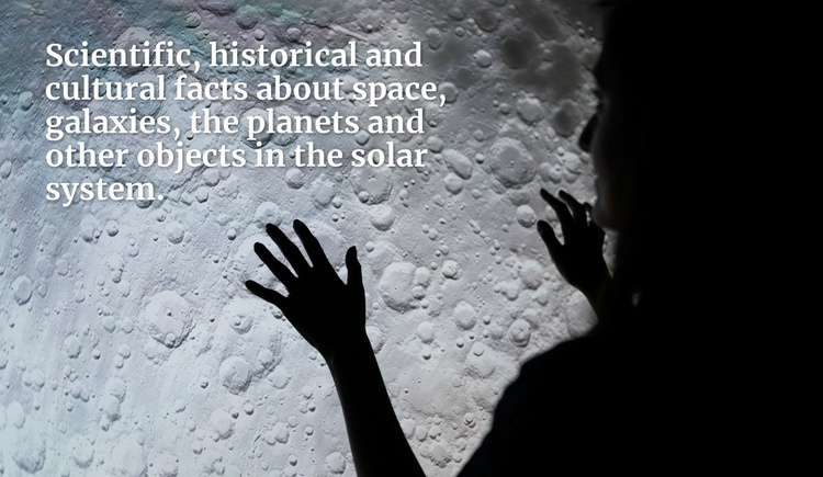 Wetenschappelijke feiten over ruimte Joomla-sjabloon