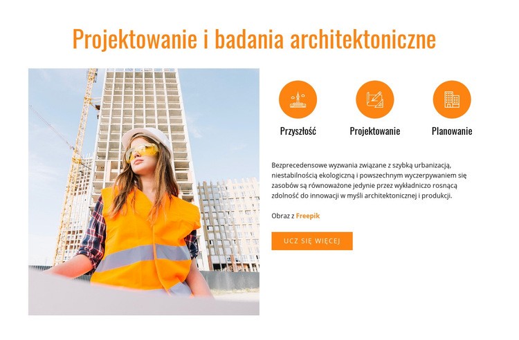 Architektura budownictwa miejskiego Makieta strony internetowej