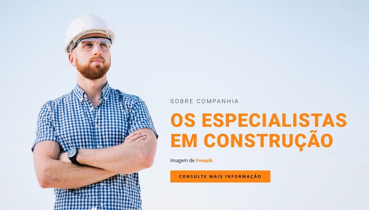 Equipe de especialistas Modelos de construtor de sites