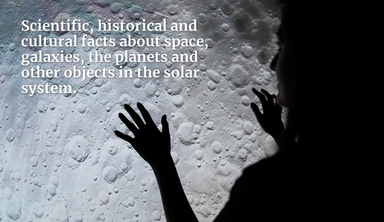 Scientific facts about space  Web Design