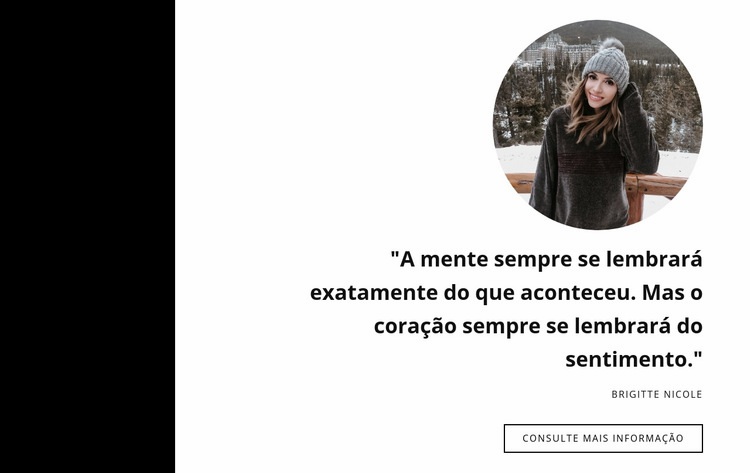 Depoimentos de mulheres Landing Page