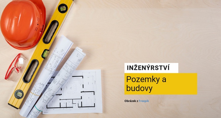 Inženýrská architektura a budova Šablona webové stránky