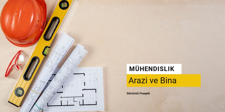 Mühendislik mimarisi ve yapı HTML Şablonu