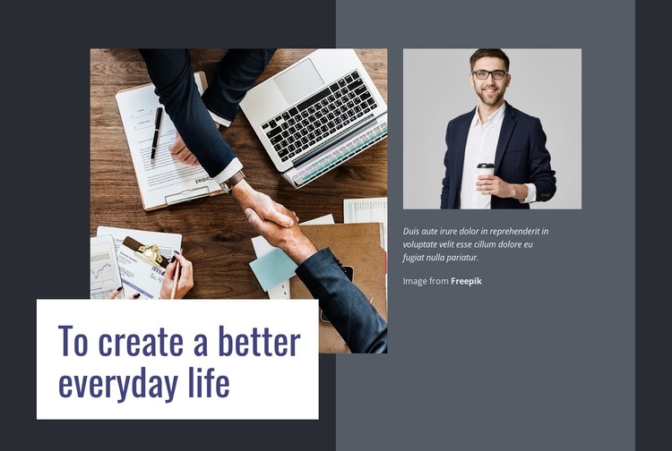 To create a better life CSS Template