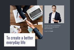 To Create A Better Life One Page Template