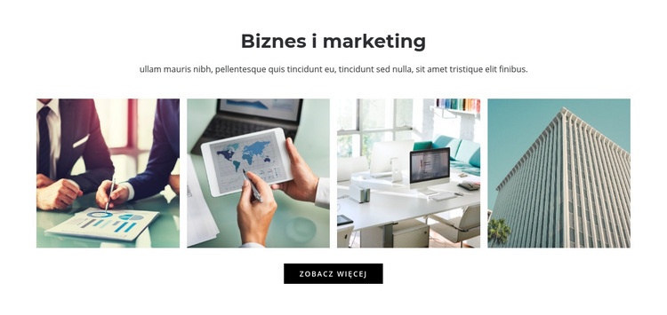 Biznes i marketing Makieta strony internetowej