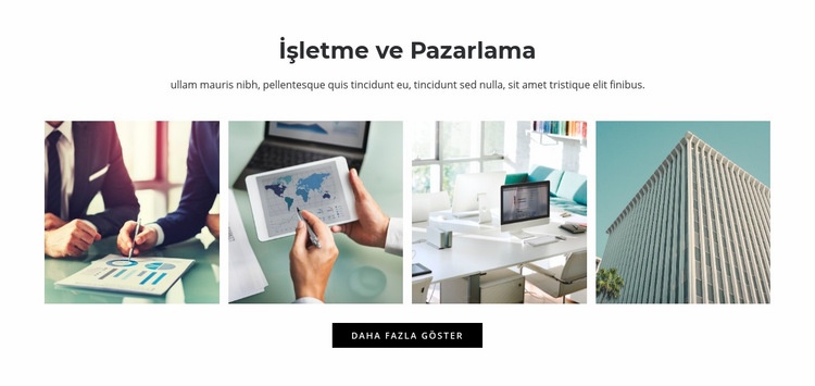 İşletme ve pazarlama Açılış sayfası