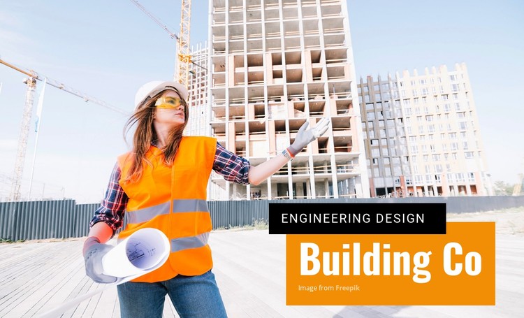 Engineering design and building  CSS Template