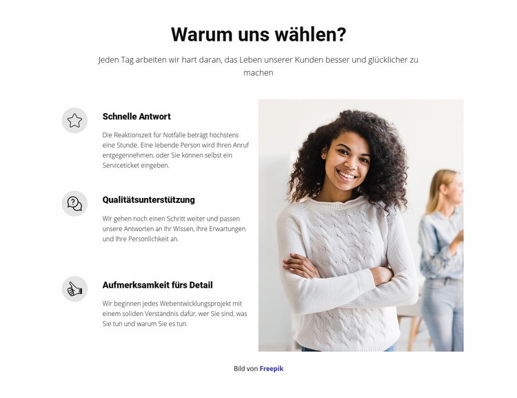 Ein offener Managementstil HTML5-Vorlage