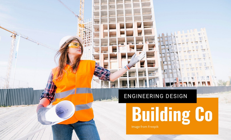 Engineering design and building  HTML Template