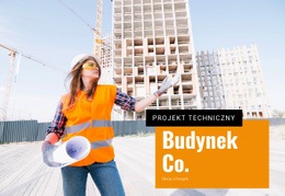 Responsywny Szablon Internetowy Dla Projektowanie Techniczne I Budowa