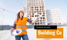 Webbplatsmall För Teknisk Design Och Byggnad
