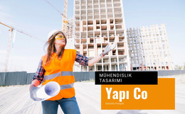 Mühendislik Tasarımı Ve Yapımı Için Site Şablonu