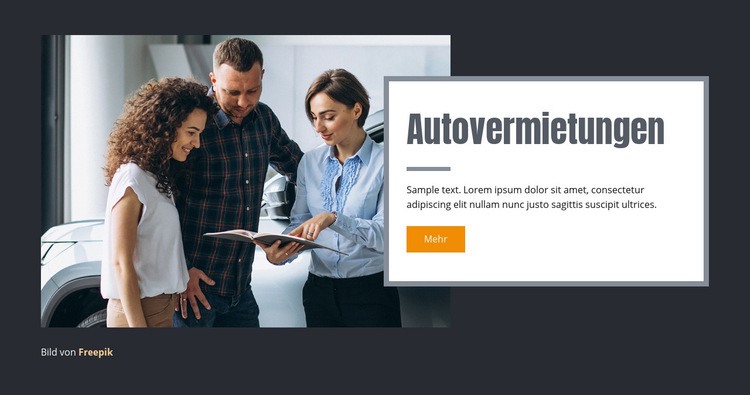 Autovermietungen HTML Website Builder