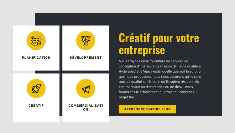 Créatif pour votre entreprise Maquette de site Web