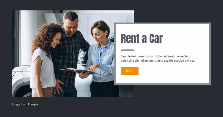 Rent a Car Html Website Builder