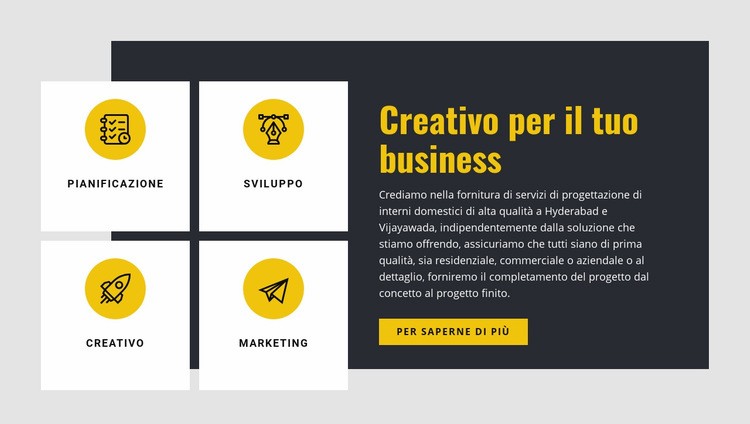 Creativo per il tuo business Mockup del sito web