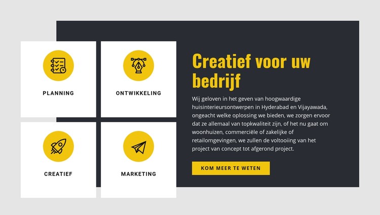 Creatief voor uw bedrijf CSS-sjabloon