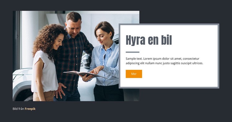 Hyra en bil HTML-mall