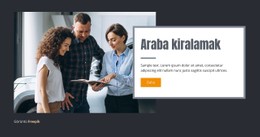Araba Kiralamak Için HTML5 Duyarlı