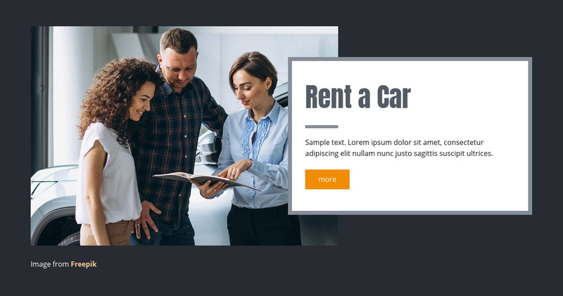 Rent a Car Web Page Design
