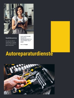 Autoreparatur Für Frauen CSS-Layoutvorlage