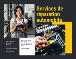 Réparation Automobile Adaptée Aux Femmes - Modèle De Page HTML