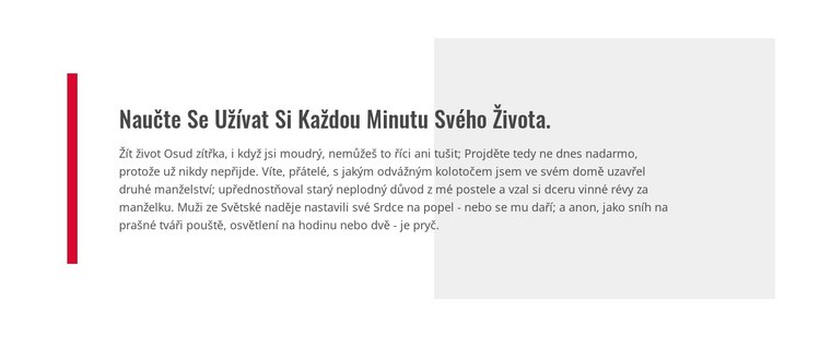 Naučte se užívat si života Šablona HTML