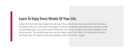 Learn To Enjoy Your Life - Html Code Example by Nicepage