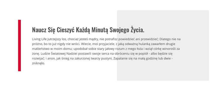 Naucz się cieszyć życiem Szablon Joomla