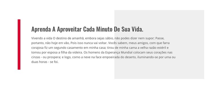 Aprenda a aproveitar sua vida Template CSS