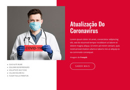 Notícias E Atualizações Sobre O Coronavirus - Modelo De Página HTML