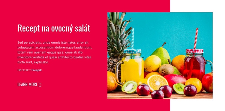 Recepty z ovocných salátů Šablona CSS