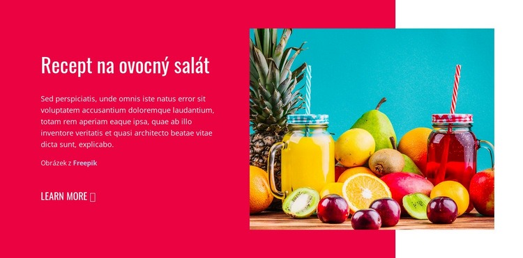 Recepty z ovocných salátů Šablona HTML