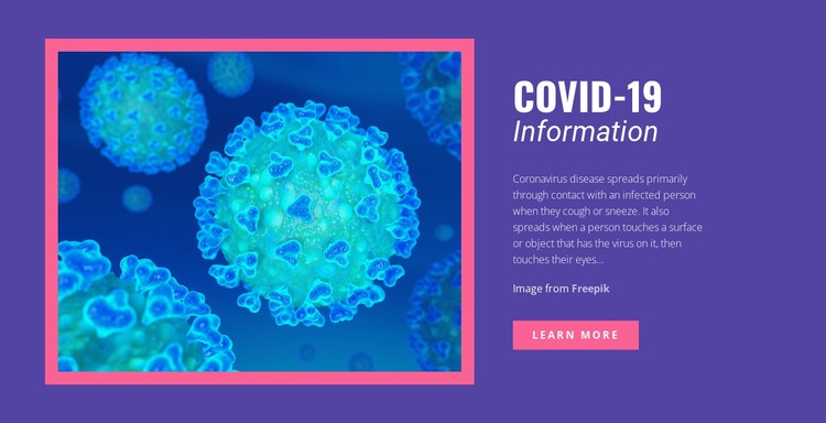 COVID-19-informatie CSS-sjabloon