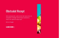 Obstsalate Rezepte Einfache HTML-CSS-Vorlage