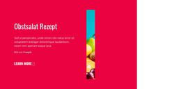 Obstsalate Rezepte - Einseitenvorlage