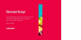 Obstsalate Rezepte – Einfache HTML5-Vorlage