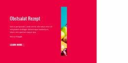 Obstsalate Rezepte - Anpassbare Professionelle Zielseite