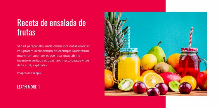 Recetas De Ensaladas De Frutas Maqueta de sitio web
