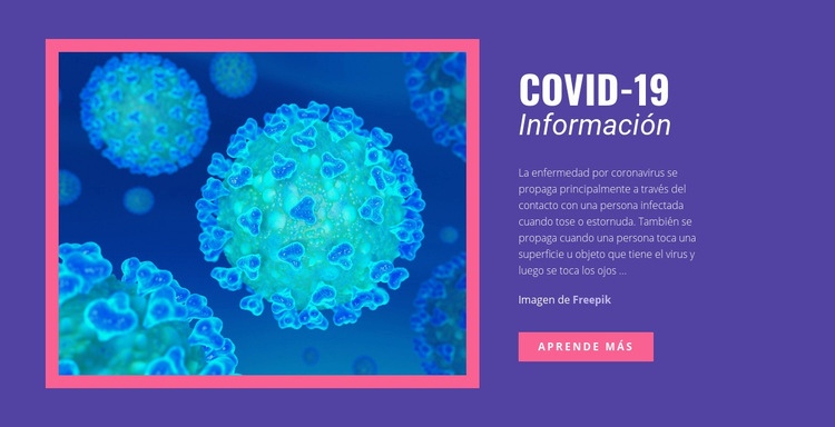 Información COVID-19 Plantilla de una página