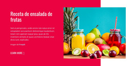 Recetas De Ensaladas De Frutas - Plantilla De Sitio Web Profesional