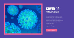 COVID-19 Information - HTML Website Designer